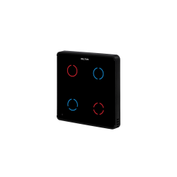 HE-TPS04-SK Touch Panel Switch, Z-Wave Plus v2 700-serien, 4 knapper, 2x indgange, 4x 5A udgange